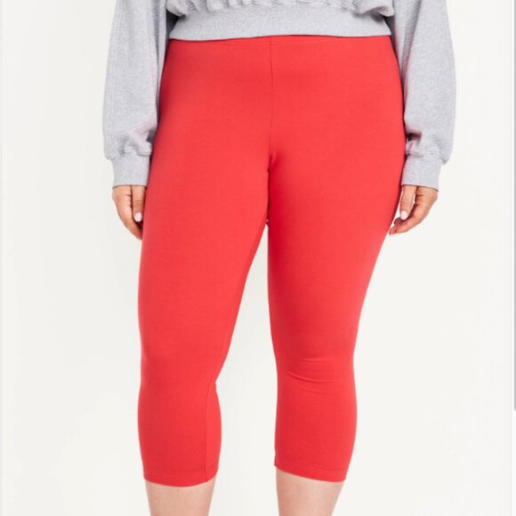 Old Navy Pants - Old Navy High-Waisted Power Soft Pink Cropped Leggings